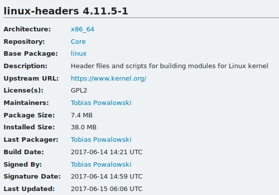 Linux Header