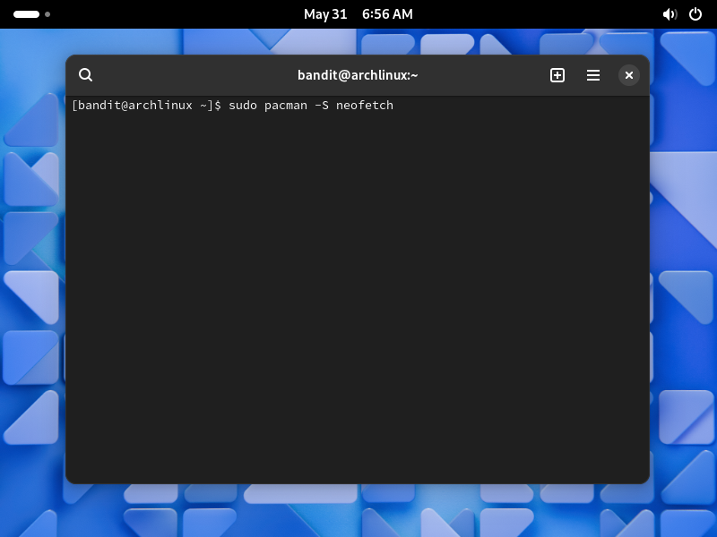 Arch Linux - Install neofetch