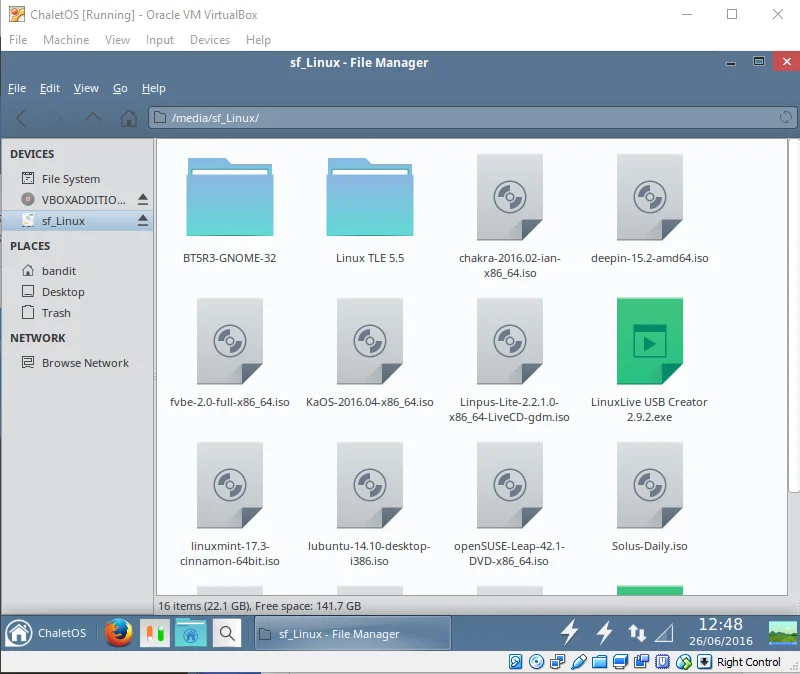 Virtual Box Share file from Windows to Linux